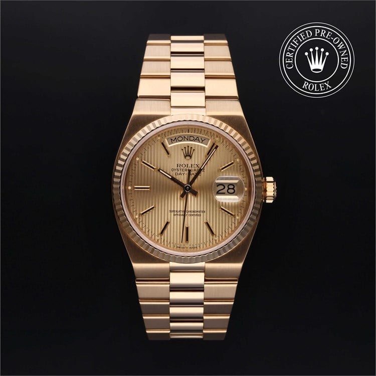 Day-Date 36 with a bezel and bracelet