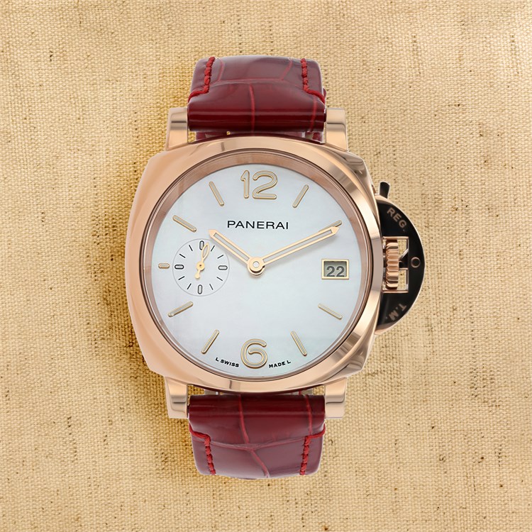 Panerai Luminor Due Goldtech™ MadrePerla - 38mm 38mm, Mother of Pearl  Dial, Arabic/Baton Numerals_1