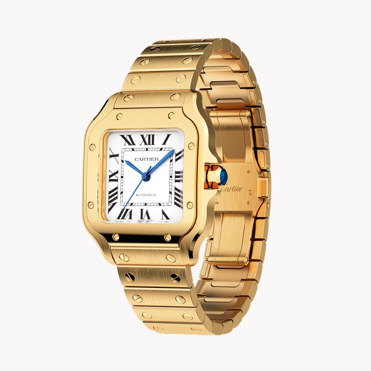 Cartier Santos de Cartier Medium, Silver Dial, Roman Numerals_3