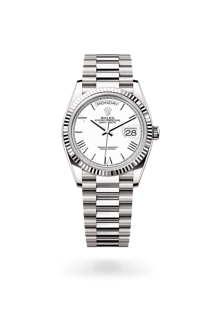 Day-Date 36, Oyster, 36 mm, white gold
