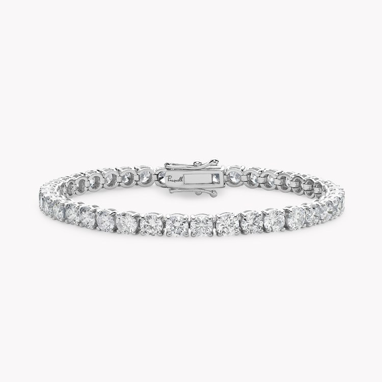 Brilliant Cut Diamond Line Bracelet   12.09ct in 18ct White Gold