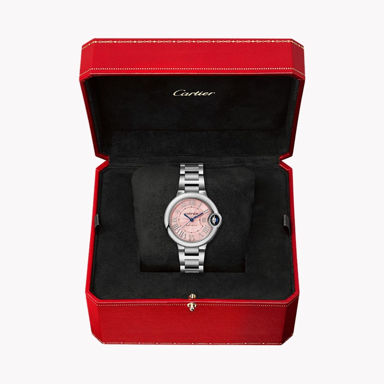 Cartier Ballon Bleu 33mm, Pink Dial, Roman Numerals_5
