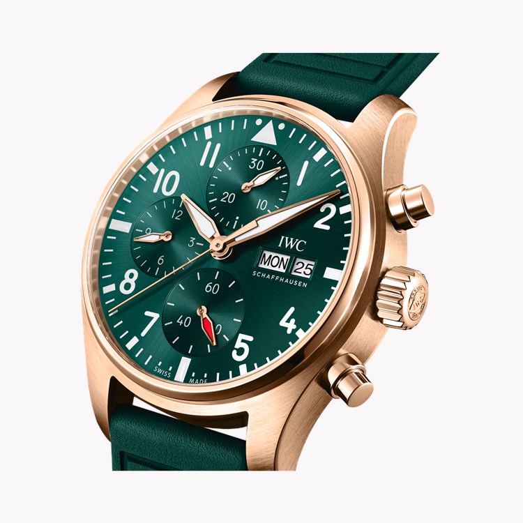 IWC Pilot's Chronograph 41 41mm, Green Dial, Arabic Numerals_3