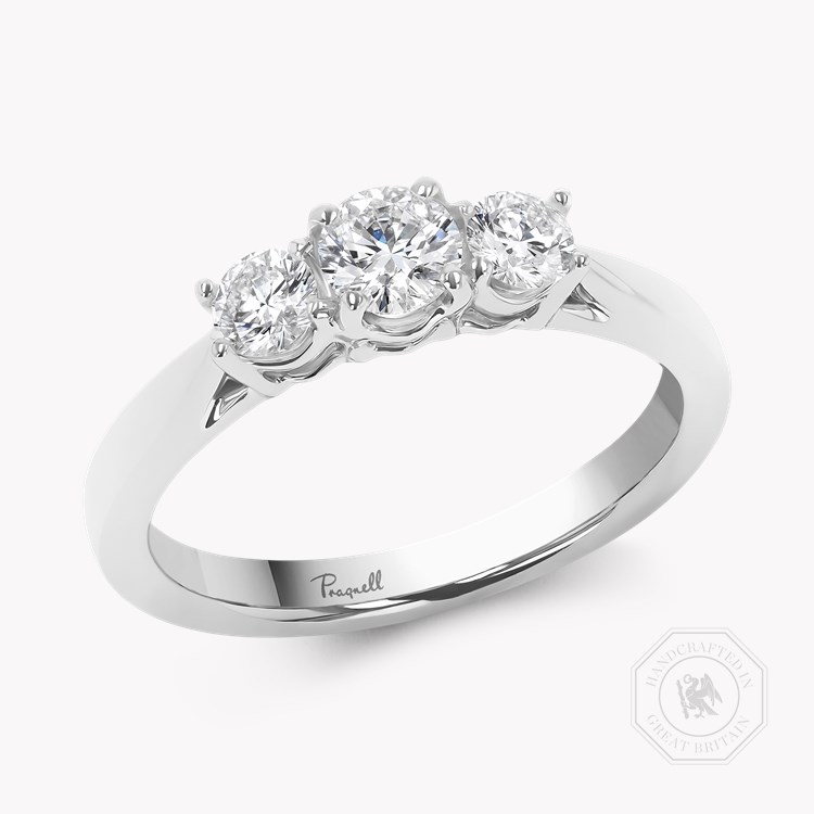 Trilogy 0.60ct Diamond Three Stone Ring Brilliant cut, Claw set_1