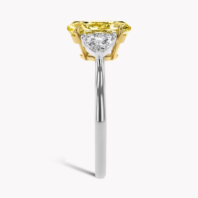 Skimming Stone 2.01ct Oval Cut Fancy Yellow Diamond Ring Oval Cut, Claw Set_4