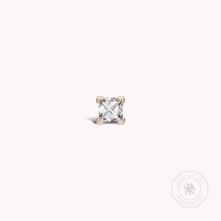 RockChic Diamond Solitaire Earring Princess Cut, Claw Set_1