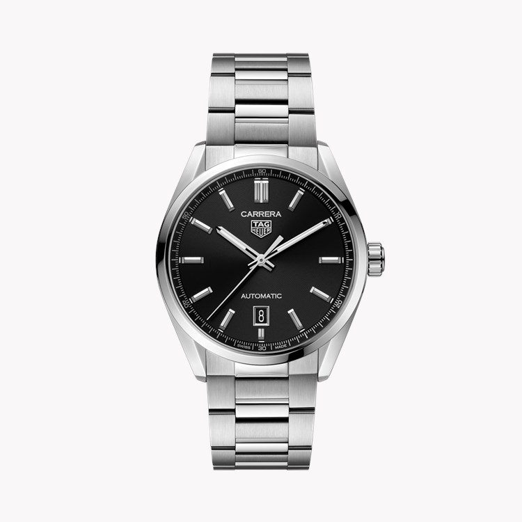 Tag Heuer Carrera Day-Date 39mm, Black Dial, Baton Numerals_1
