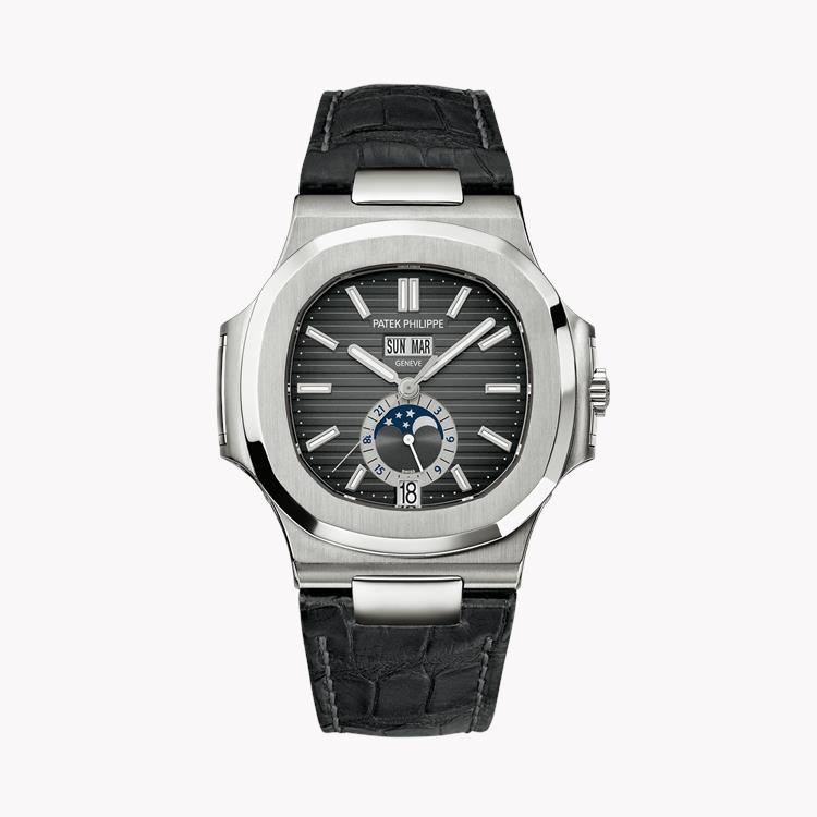 Patek Philippe Nautilus 40.5mm, Black Dial, Baton Numerals_1