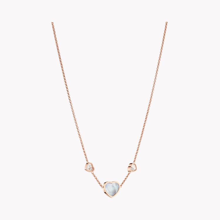 Chopard Happy Hearts Necklace  0.11CT in Rose Gold Heartshape Cut, Rub Over Set_2