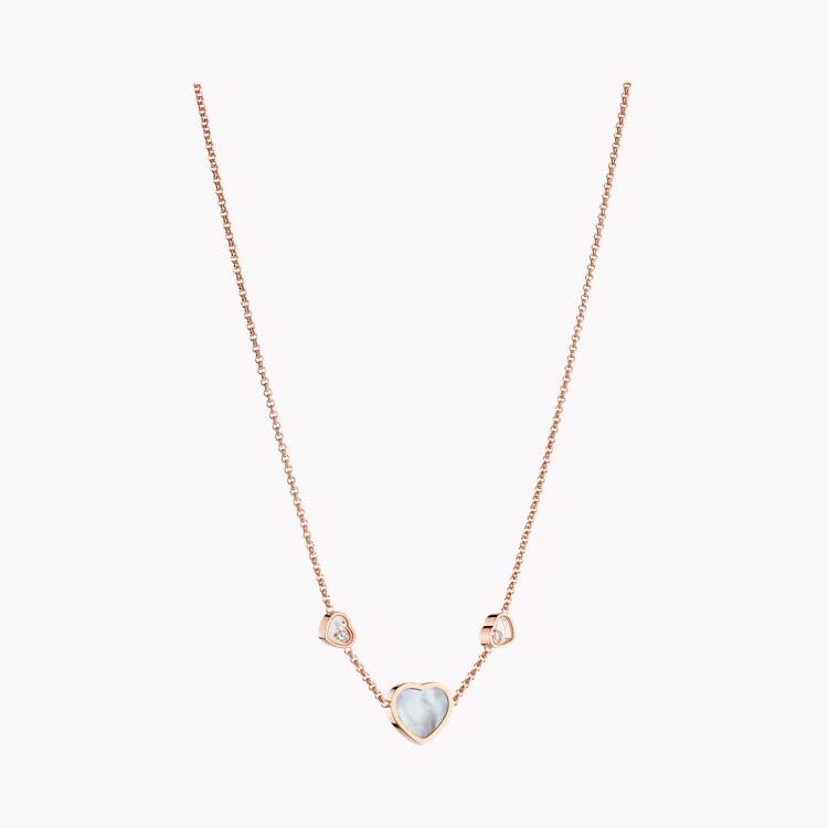 Chopard Happy Hearts Mother of Pearl and Diamond Necklace Heart Shape Cut, Rub Over Set_2
