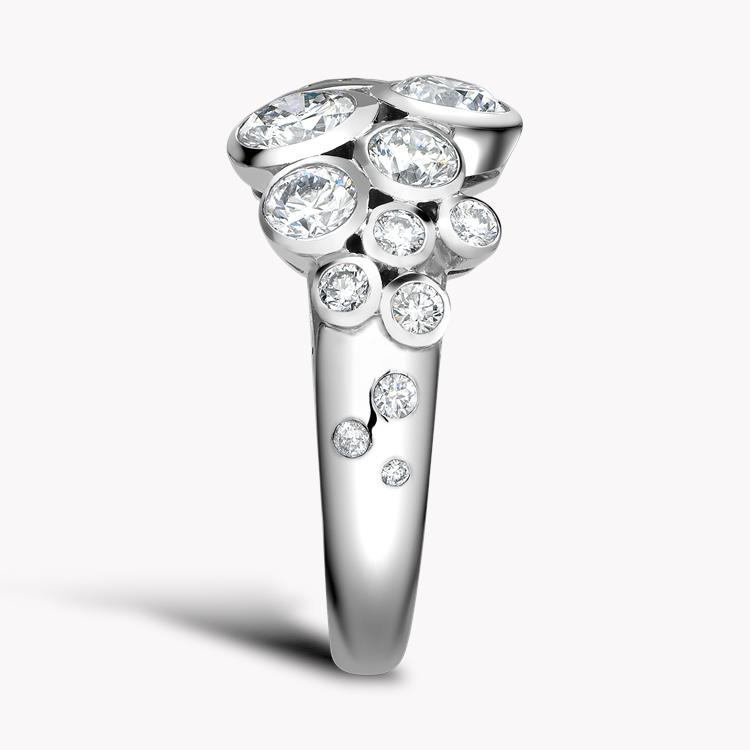 Bubbles Diamond Dress Ring Brilliant Cut, Rubover Set_4