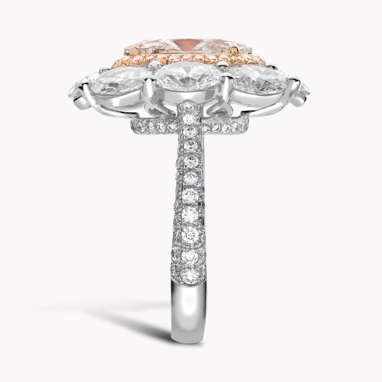 Masterpiece Light Pink Diamond Ring  1.59ct in 18ct White Gold Oval Cut with French Cut Shoulders, Claw Set_4