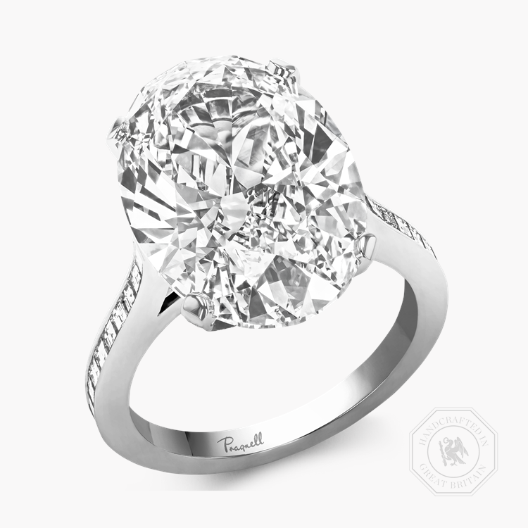 Masterpiece Oval Cut 10.32ct Type IIA Diamond Ring   in Platinum
