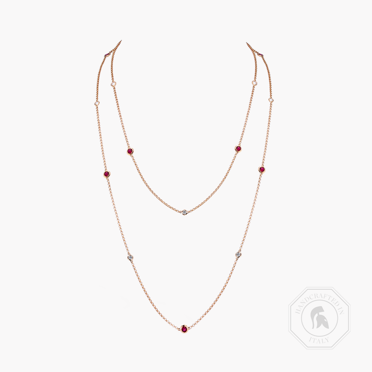 Sundance Ruby and Diamond Necklace Brilliant Cut. Spectacle Set_1