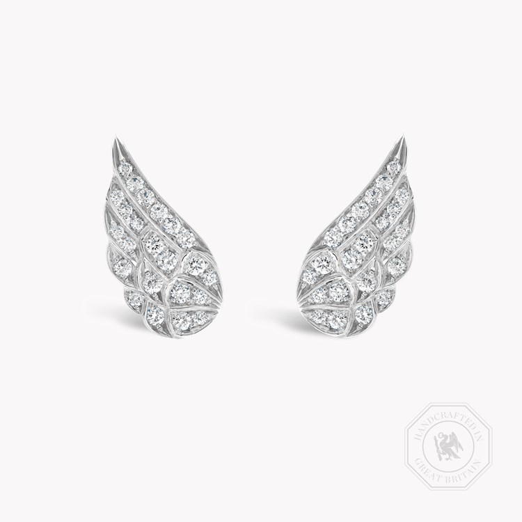 Tiara Large Diamond Earrings Brilliant Cut, Grain Set_1