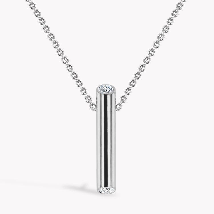 Eclipse 0.43ct Diamond Drop Pendant Brilliant Cut, Rubover Set_1