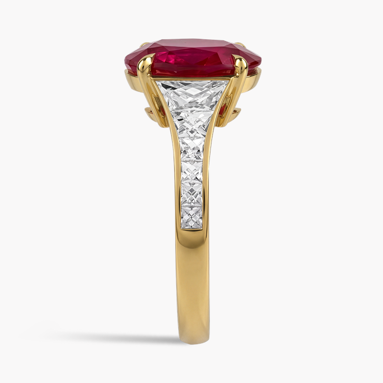Masterpiece Pragnell Setting 4.068ct Ruby and Diamond Ring Oval Cut, Claw Set_4