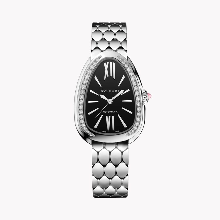 Bvlgari Serpenti Seduttori 34mm, Black Dial, Baton/Roman Numerals_1