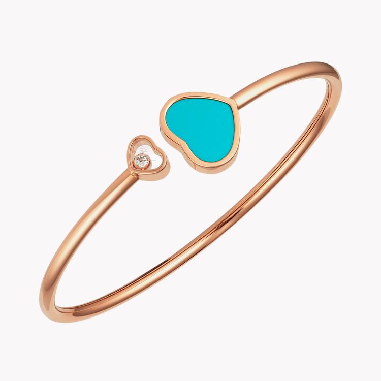 Chopard Happy Hearts Blue Turquoise Bangle Brilliant Cut Rub Over Set_1
