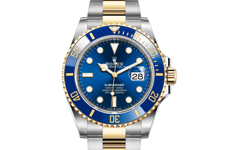 rolex submariner blue half gold