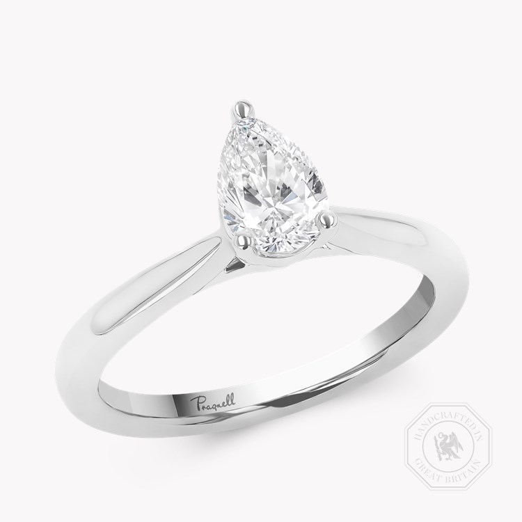Gaia 0.70ct Pear Shaped Diamond Ring Pear Shaped, Claw Set_1