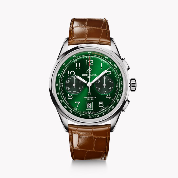Breitling Premier BO1 Chronograph 42 42mm, Green Dial, Arabic Numerals_1