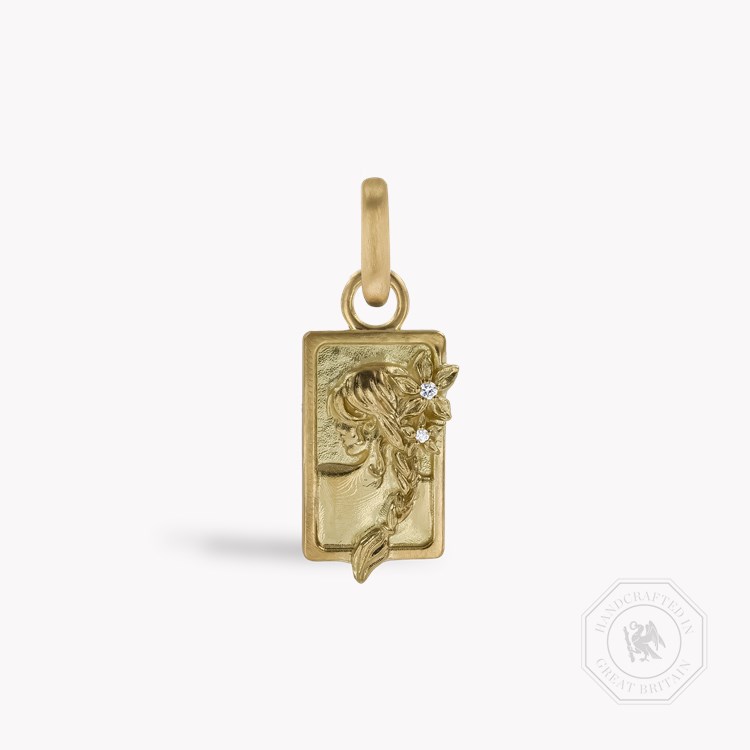 Zodiac Diamond Virgo Pendant Charm Brilliant cut, Claw set_1