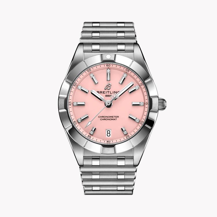Breitling Chronomat 32 32mm, Pink Dial, Baton Numerals_1