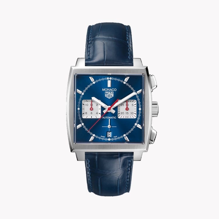 Tag Heuer Monaco Chronograph 39mm, Blue Dial, Baton Numerals_1