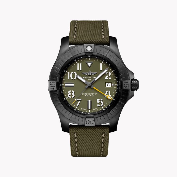 Breitling Avenger Automatic GMT 45 Night Mission  V323952A1L1X1 45mm, Green Dial, Arabic Markers_1