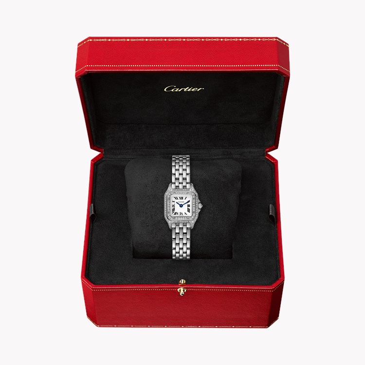 Cartier Panthere de Cartier 20mm, Silver Dial, Roman Diamond Numerals_2