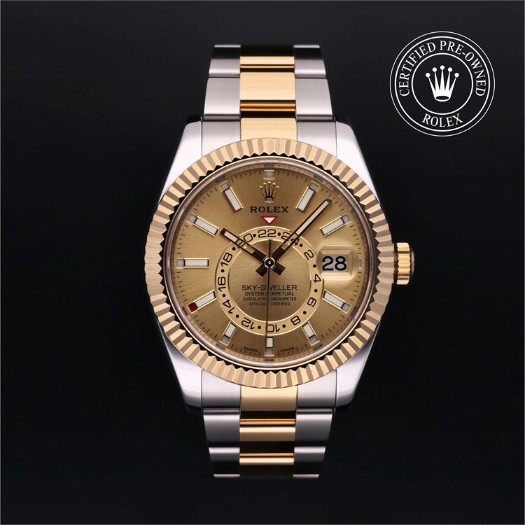 Sky-Dweller with a bezel and bracelet