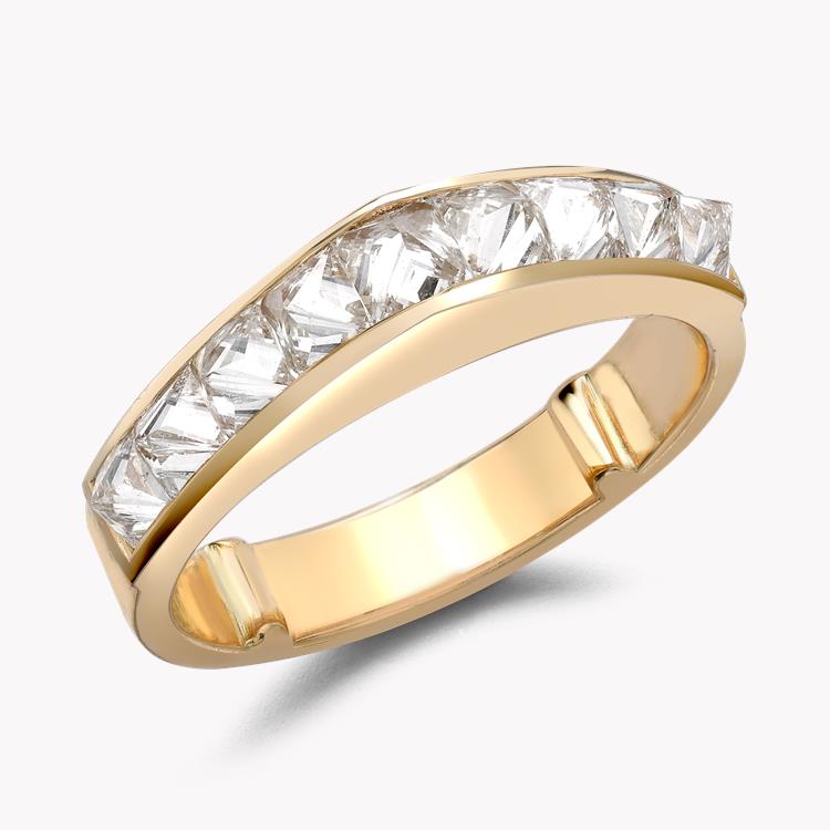 RockChic Peaked Diamond Ring 1.53CT in Yellow Gold Princess Cut, Channel Set_1