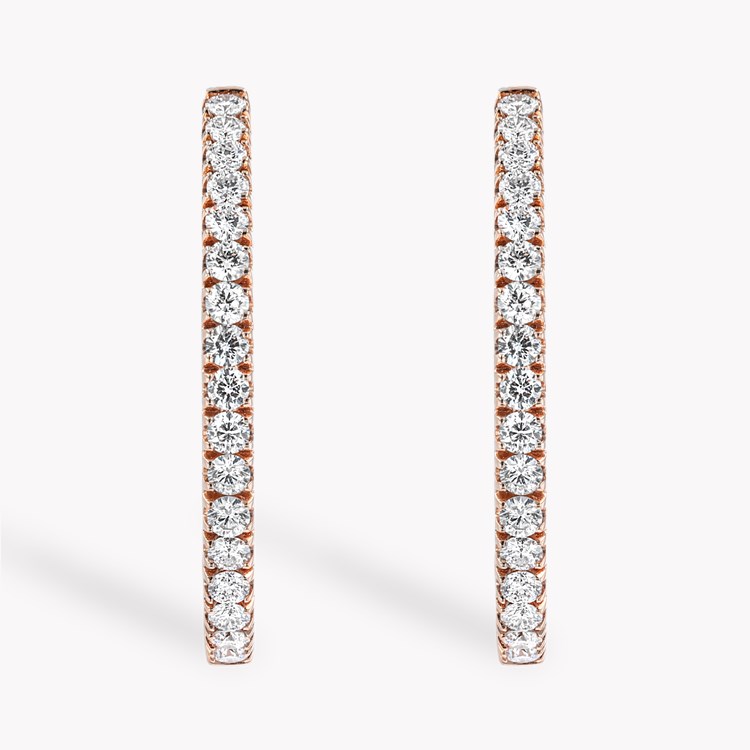 Diamond Half Hoop Earrings Brilliant cut, Claw set_2