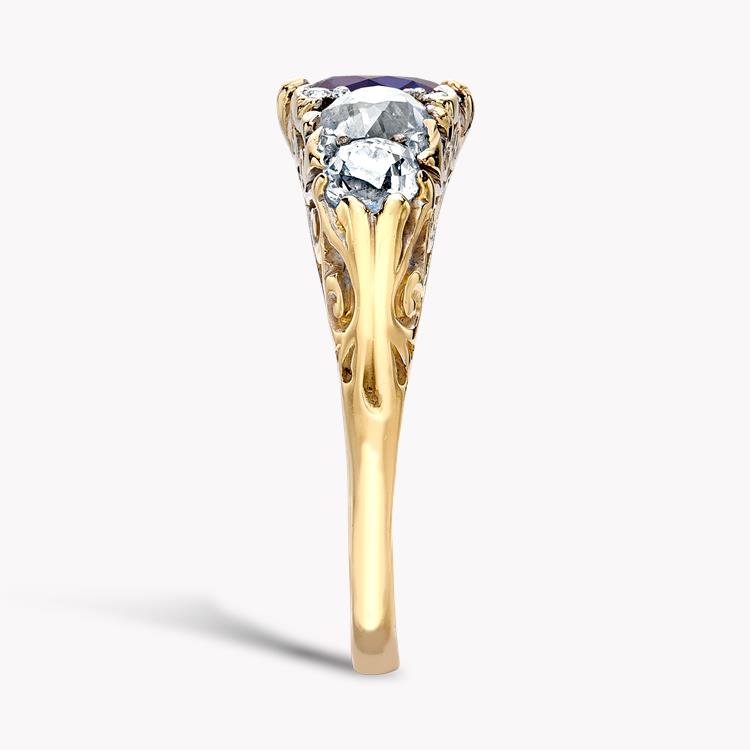 Brilliant Cut Sapphire and Diamond Ring 0.97CT in 18CT Yellow Gold Brilliant Cut, Five-Stone, Claw Set_4