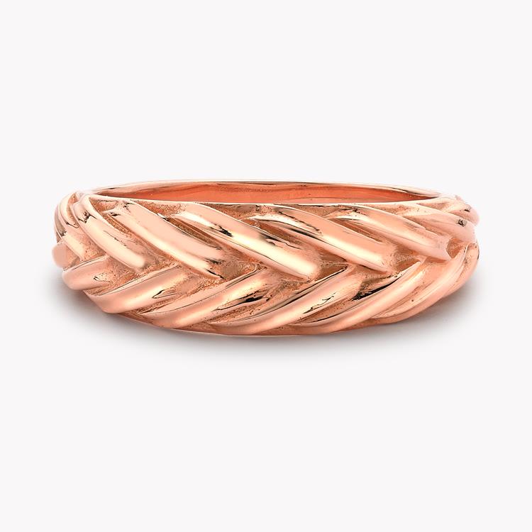 Handmade English Chain Band Ring in 18CT Rose Gold _1