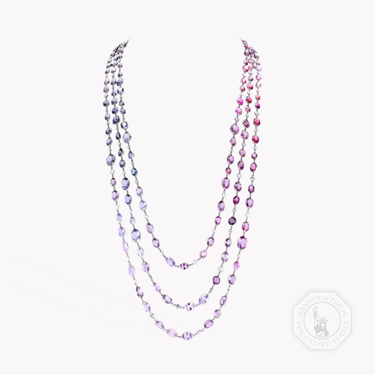 Masterpiece 160.42ct Spinel and Diamond Long Necklace Bead Cut_1