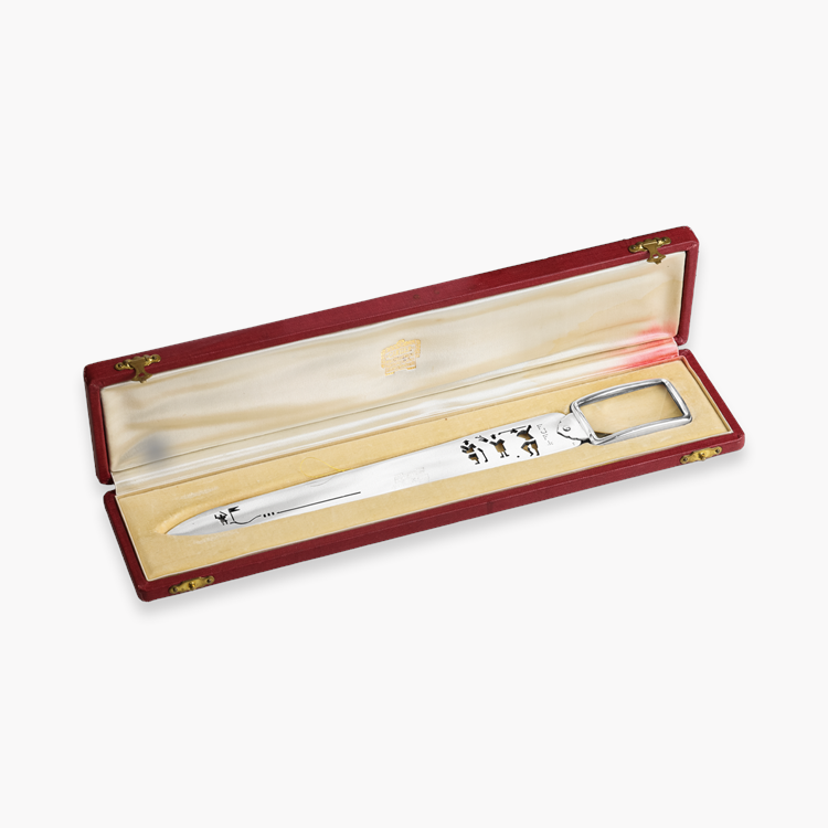 Cartier Silver Paper Knife with Magnifying Glass _3