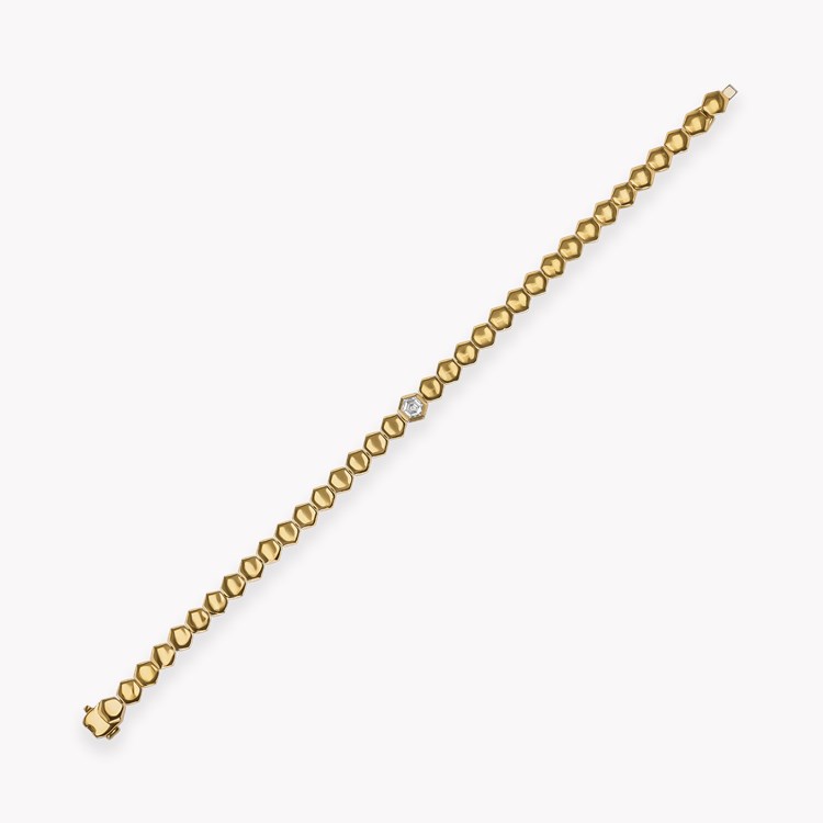 Honeycomb 0.33ct Diamond Bracelet Hexagonal Cut, Rubover Set_2
