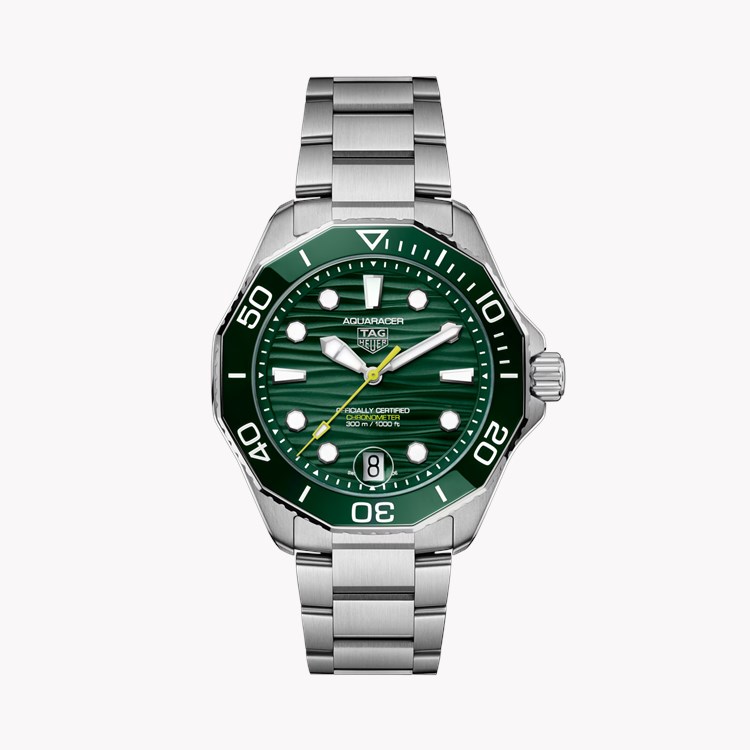 Tag Heuer Aquaracer Professional 300 42mm, Green Dial, Baton Numerals_1