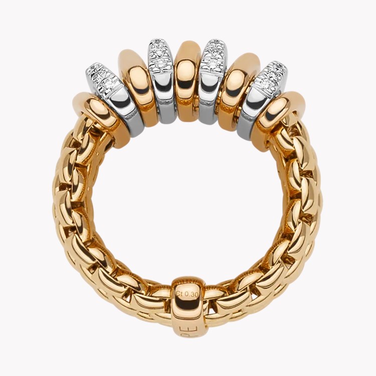 Fope Solo Panorama Flex-It Ring Round Brilliant Cut, Pave Set_3