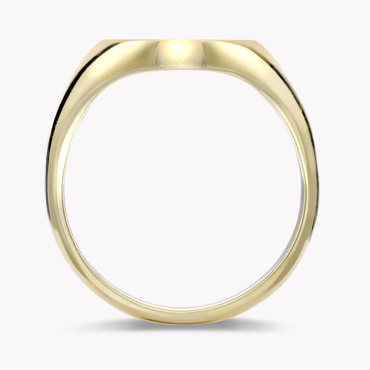 Plain Oval Signet Ring in 18CT Yellow Gold _3