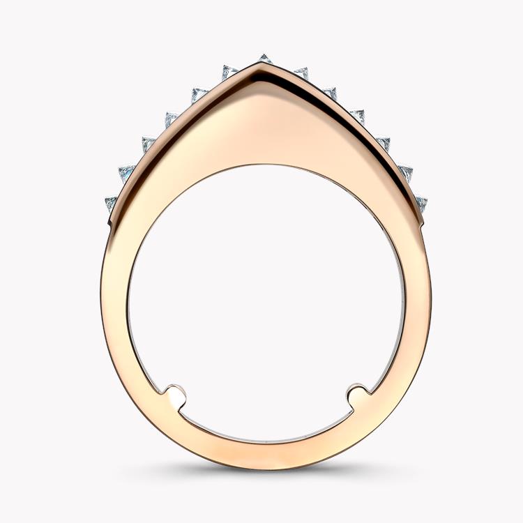 RockChic Peaked Diamond Ring 0.61CT in Rose Gold Princess Cut, Channel Set_3