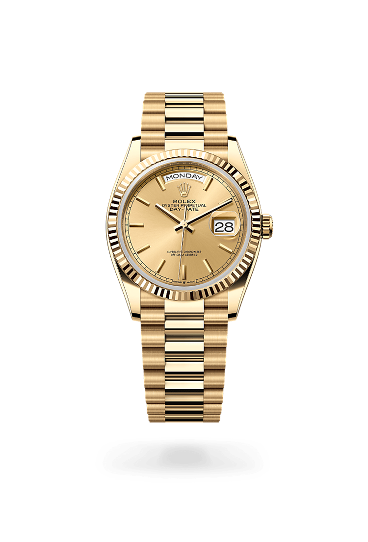 Day-Date 36, Oyster, 36 mm, yellow gold