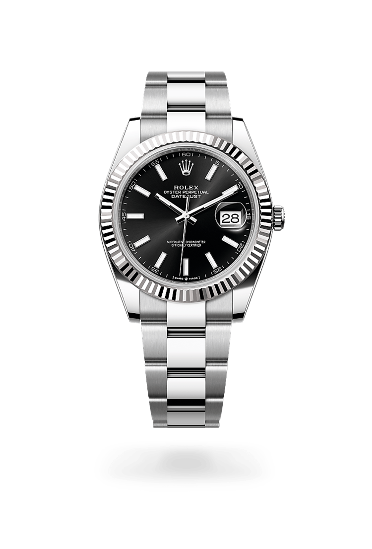 Datejust 41, Oyster, 41 mm, Oystersteel and white gold