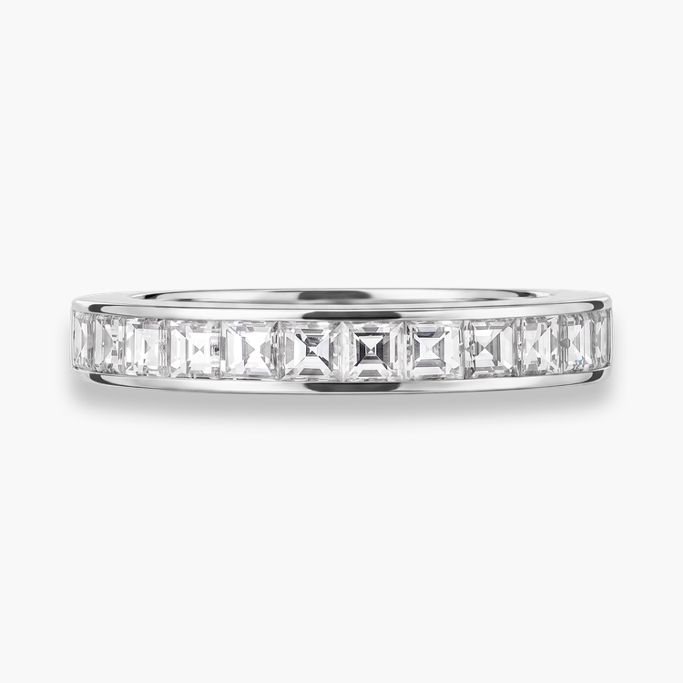 Carré Cut 1.07ct Diamond Half Eternity Ring Carré Cut, Channel Set_2