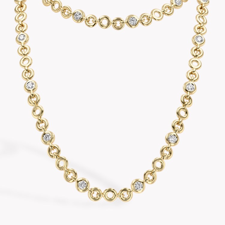 RockChain Twenty Stone Diamond Necklace Brilliant Cut, Rubover Set_2