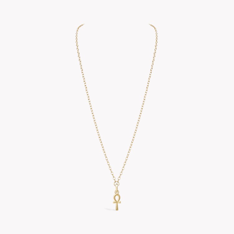 Ankh Cross Polished Gold Pendant Charm _2