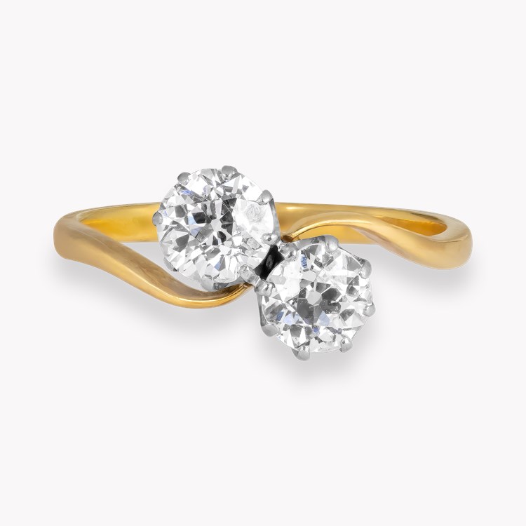 Edwardian Old Cut Diamond Toi et Moi Ring Old Cut, Claw Set_2