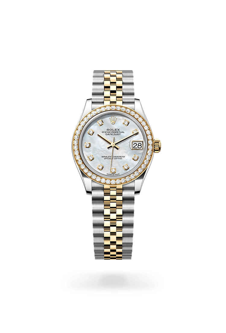 Datejust 31, Oyster, 31 mm, Oystersteel, yellow gold and diamonds